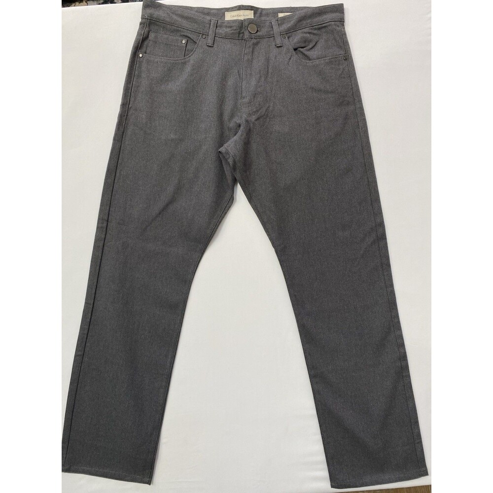 Calvin Klein Jeans Men’s 32x30 Straight Leg Pants Gray Cotton Modal Stretch
